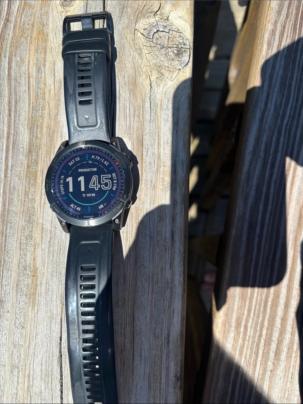 garmin black stainless steel GPS Fenix 7X Sapphire Solar 51 MM face